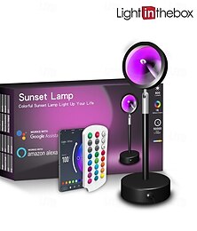 halpa -LED Älykäs Valo Auringonlasku Sateenkaareva Projektorilamppu RGB Lattialamppu Bluetooth ja Tuya Sovellus Kauko-ohjaus Elävä Tausta Tunnelmallinen Auringonlasku Valaistus