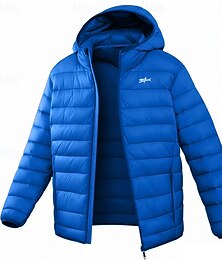 economico -Per uomo Grafico Squalo Cappotto Invernale Giacca Piumino Giacca imbottita Calore Termico Impermeabile alla pioggia Leggero Casual All'aperto Quotidiano Giacca imbottita trapuntata con cappuccio