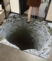 economico -zerbino in velluto belga stampato, design con fori profondi visivi in 3D, antiscivolo, lavabile, tappeto per interni ed esterni, cucina, camera da letto, bagno, ingresso, tappeto decorativo