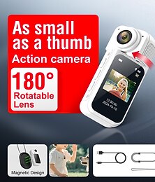 Недорогие -Магнитная HD-камера S70 со стабилизацией изображения для езды на велосипеде на открытом воздухе, карманный видеокордер с ремешком на шею