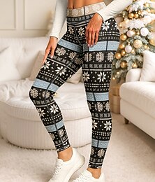 levne -Vánoce Dámské legíny na pilates Fitness kalhoty Legíny na cvičení Kapsy Kolkovné Boční kapsy Pilates Tělocvična Cvičení v tělocvičně Kalhoty Cyklistické kalhoty Legíny Pléd Modrá Sportovní Sportovn