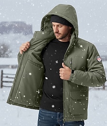 economico -Per uomo Giacca da Esterno Giacca in Pile Formale Casa Tasca Cappuccio Rimovibile Inverno Autunno Tinta unica Attivo Neutro Con Cappuccio Nero Blu marino Verde Cachi Grigio Giacca