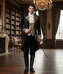 levne -Punk a gotika Středověké Steampunk Kabát Frak Upír Šlechtic Maškarní kostým Pánské Královský Steampunk předvečer Všech svatých Karneval Výkon LARP Ren Faire Dospělé Kabát