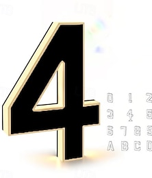 levne -Osvětlená čísla domu pro venkovní použití, vodotěsná osvětlená cedule s čísly adres, 12V moderní LED podsvícená cedule s číslem domu pro dům, garáž, obchod