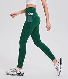 preiswerte -Damen Kompressionsstrumpfhosen Sportleggings Reißverschlusstasche Hohe Taille Unterteile Athleisure Fitnessstudio Trainieren Bauchkontrolle Fitnessstudio Training Track Normale Passform
