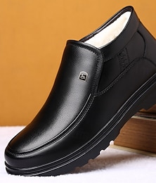 olcso -Fekete műbőr férfi bebújós cipő puha béléssel – elegáns és kényelmes lábbeli hétköznapokra és félig formális alkalmakra