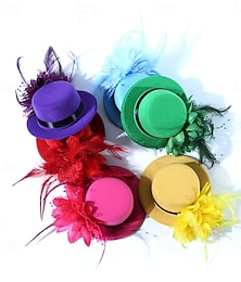 halpa -fascinators Sulat Lierihattu Häät Teekutsut Hevoskilpailu cocktail Tyylikäs Vintage söpö tyyli Kanssa Sulilla Päähine Päähineet