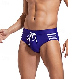 olcso -Férfi Úszótanga Fehérnemű Boxer fazonú fürdőnadrágok Rugalmas Légáteresztő Alsók Zsinór Szörfözés Bikini Búvárkodás Csík Nyár