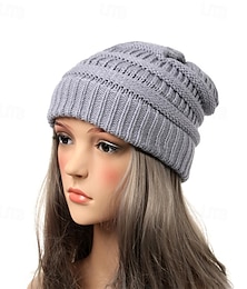 levne -Dámské Čepice Zimní čepice Teplý Venkovní Dovolená Pletený Čistá barva