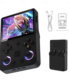 billiga -rg36 pro bärbar spelkonsol professionellt spelchip 64 gb TF-kort 3,5-tums ips högupplöst skärm dubbla 3d-joysticks och knappar rgb-färgbelysning stor lagringskapacitet retrodesign