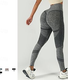 ieftine -Pentru femei Jambiere de yoga Lift Fesier Controlul abdomenului Talie Înaltă Sală de fitness A face exerciţii fizice Alergat Pantaloni Bloc Culoare Negru Albastru Kaki Sport Îmbrăcăminte de Sport