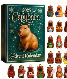 billige -Capybara adventskalendere 24-dagers capybara-pynt jule-nedtelling gave julestrømpefyll søte capybarafigurer adventskalendere, tegneserie-capybaradukke