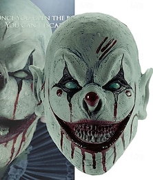 levne -Zabijácký klaun Zlý klaun předvečer Všech svatých Maska Halloween rekvizity Horor Strašidelný kostým předvečer Všech svatých Dospělé Pánské Dámské předvečer Všech svatých Karneval Jednoduch