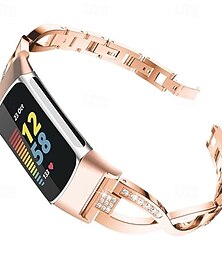 abordables -Bracelet de montre connectée compatible avec Fitbit Charge 6/Fitbit Charge 5, bracelet de montre connectée en strass, bracelet de remplacement en cristal scintillant et diamant pour Fitbit Charge