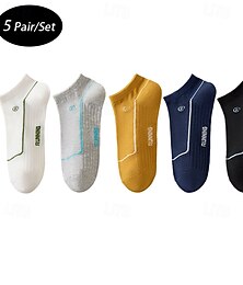 halpa -Miesten 5 Parit Monipakkaus Sukat Juoksusukat Vapaa-ajan sukat Sateenkaari Väri Tilkkutäkki Kirjaimet Loma Urheilu ja ulkoilu Päivittäin Perus Keskipaksu Kevät Syksy Muoti Vapaa-aika