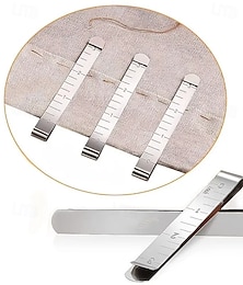 preiswerte -10/20 Stück silbergraue Schrägbandklammern mit integriertem Lineal, Näh- und Quiltwerkzeuge für DIY-Projekte und Stoffarbeiten