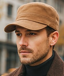 levne -Pánská semišová čepice – stylová a pohodlná baseballová čepice z měkké tkaniny s nastavitelným páskem, ideální pro neformální výlety a outdoorové aktivity