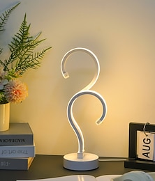 voordelige -tafellamp met meerdere lampenkappen / decoratief artistiek, USB-aangedreven voor slaapkamer / kantoor, pvc / aluminium, wit