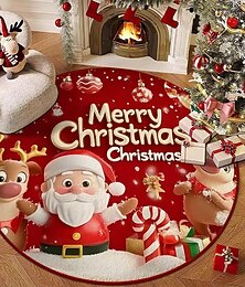 economico -tappetino natalizio rotondo, tappeto decorativo natalizio per camera da letto, comodino o soggiorno