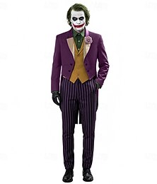 abordables -Joker Clown Costumes & Blazers Costume de cosplay de film Robe Elégante Cosplay de Film for Homme Adultes Halloween Carnaval Soirée