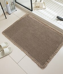 halpa -vohvelimainen kylpymatto, boheemit kylpyhuoneen matot, liukumaton, pestävä, erittäin pehmeä, erittäin imukykyinen, nopeasti kuivuva maalaistalon kylpyhuoneen sisustus