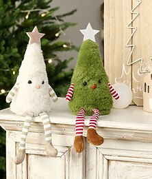 abordables -Décoration de sapin de Noël en peluche, jolie décoration de table pour sapin de Noël, décoration festive pour la maison &figurine d'exposition de décoration de fête