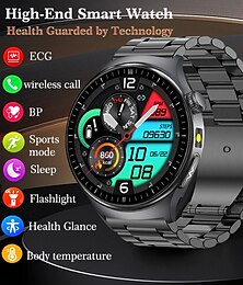 economico -Nuovo orologio intelligente per diagnosi di salute ECG PPG 2025 per uomo e donna, con cardiofrequenzimetro, sport, torcia a LED