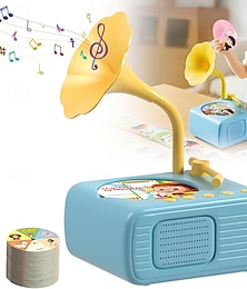 お買い得  -99枚のカード付き幼児用蓄音機ストーリーマシン、幼児用蓄音機、幼児用教育蓄音機、幼稚園向けインタラクティブストーリーテリング玩具、子供用ベビーミュージックプレーヤー