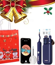 olcso -bebird earsight plus e33r karácsonyi ajándéktáska flexibilis fülzsír eltávolító eszköz kamerás fültisztító készlet 13 darabos végekkel