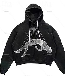 preiswerte -Buchstabe Bischofsärmel Sweatshirt Hoodie mit Reißverschluss Pullover Fronttasche für Herren Damen Unisex Erwachsene Heißprägen  für Straße Alltagstauglich