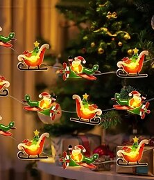 olcso -karácsonyi girland fényfüzér 2m 20led elemes mikulás mézeskalács ember cukorpálcás tündérfények karácsonyi fények ünnepi karácsonyi parti otthon beltéri kültéri dekoráció