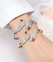 preiswerte -Zirkon Nicht übereinstimmend Blattform Personalisierte Trendy Chrom Armband Schmuck Silber / Gold / Golden 2 Für Hochzeit Party Verlobung Abschlussball