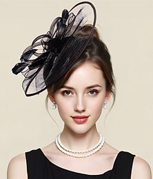 billige -fascinators Tyll Fjær Fedora Bryllup Te Fest Hesteløp cocktail Elegant Årgang Med Fjær Hodeplagg Hodeplagg