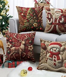 abordables -1 pcs Velours Housse de coussin, Imprimé Simple Occasionnel Carré Traditionnel Classique