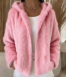 preiswerte -Damen Freizeitjacke Kapuzenjacke Bequem Atmungsaktiv Reißverschluss Tasche Lässig Einfach Urlaub Straße Lässig Alltagskleidung Reisverschluss Kurz Mit Kapuze Normale Passform Langarm Oberbekleidung