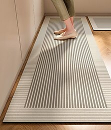 رخيصةأون -سجادة عداء للمطبخ بساط الممر للمطبخ ناعمة غير قابلة للانزلاق قابلة للغسل ماصة من طين دياتوم مع أسلوب وابي سابي مقاومة للزيت سريعة الجفاف متينة في تزيين المنزل وسادة قدم