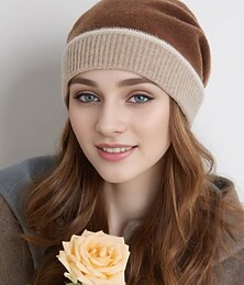 economico -Per donna Cappello a cuffia Caldo cappello invernale Quotidiano Ferie Patchwork A maglia Semplice Casual Caldo Confortevole 1 Pezzo