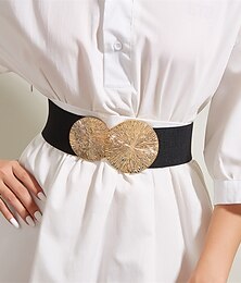 halpa -Naisten Vyö Polyesteri Musta Rubiini Kameli Beesi Lannevyö Katu Viikonloppu Puhdas väri