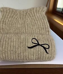 levne -Dámské Čepice Zimní čepice Teplý Venkovní Domů ulice Úplet Stužková mašle