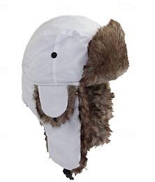 halpa -Miesten Karvalakki Ushanka-hattu Lentäjän hattu Korvaläppähattu Talvihatut Musta Valkoinen Polyesteri Vintage-tyyli Kodikas Arki-asut Bile Yksivärinen / yksivärinen Lämmin