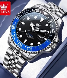 abordables -Montres à quartz de luxe Olevs 5657 pour hommes, marque de luxe, originales, en acier inoxydable, avec calendrier, étanches et lumineuses
