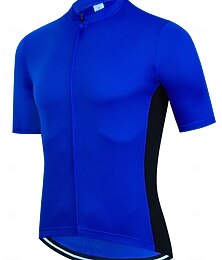 olcso -Férfi Női Férfi és női Edzés felsők Sport és edzés Egyszínű / Sima szín Rövid ujjú Kerékpár Melegítő Dzsörzé Sportruházat 3 hátsó zsebbel Szabadtéri Alkalmi Alkalmi / Napi Légáteresztő Sport Medence