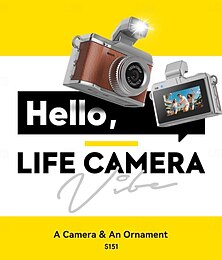 Недорогие -компактная цифровая камера-брелок с экраном 0,96 ips &Ремешок для ожерелья, вспышка, макрообъектив, зарядка через USB, видео 1080p, гибридный автофокус 20 Мп, выход динамика, идеальная для новичков