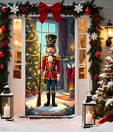 economico -Natale Poster Copertura della porta Banner per esterni Soldati di noce Carino 3D Da serata Dormitorio Stanza per adolescenti Dormitorio universitario Ragazzi Man Cave Frat Bedroom Sfondi di ripresa