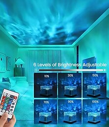 economico -Luce notturna USB con effetto increspatura dell'acqua a 16 colori - touch &effetto proiezione cielo stellato con rotazione automatica tramite telecomando - regalo romantico perfetto per Natale e