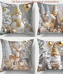 billiga -1 st Sammet Örngott, Mönster Enkel Ledigt Fyrkantig Dragkedja Traditionell Klassisk