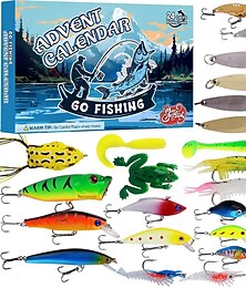 abordables -Calendrier de l'Avent 2025 pour la pêche pour adultes, cadeaux de pêche pour hommes, adolescents et garçons, compte à rebours de Noël de 24 jours, matériel de pêche, leurres, cadeaux pour hommes
