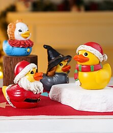 billige -juleharpiksmateriale juledekorasjon andfigur juleborddekorasjon egnet for soverom stue arbeidsrom dekorasjon juletema festdekorasjon gavegiving