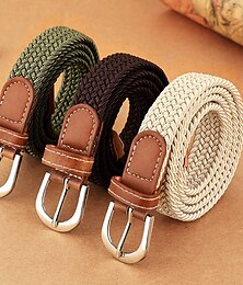 halpa -Naisten Vyö Polyesteri Musta Valkoinen Rubiini Kameli Beesi Lannevyö Katu Viikonloppu Puhdas väri