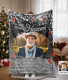 preiswerte -Personalisierte Fotodecke - personalisierte Weihnachts-Gedenkgeschenke zum Verlust von Mama und Papa - Deine Liebe wird immer unser Leitfaden sein